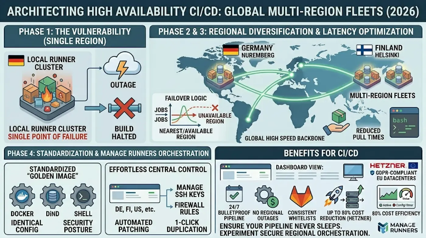 High Availability CI/CD: Multi-Region Runner Fleet Guide