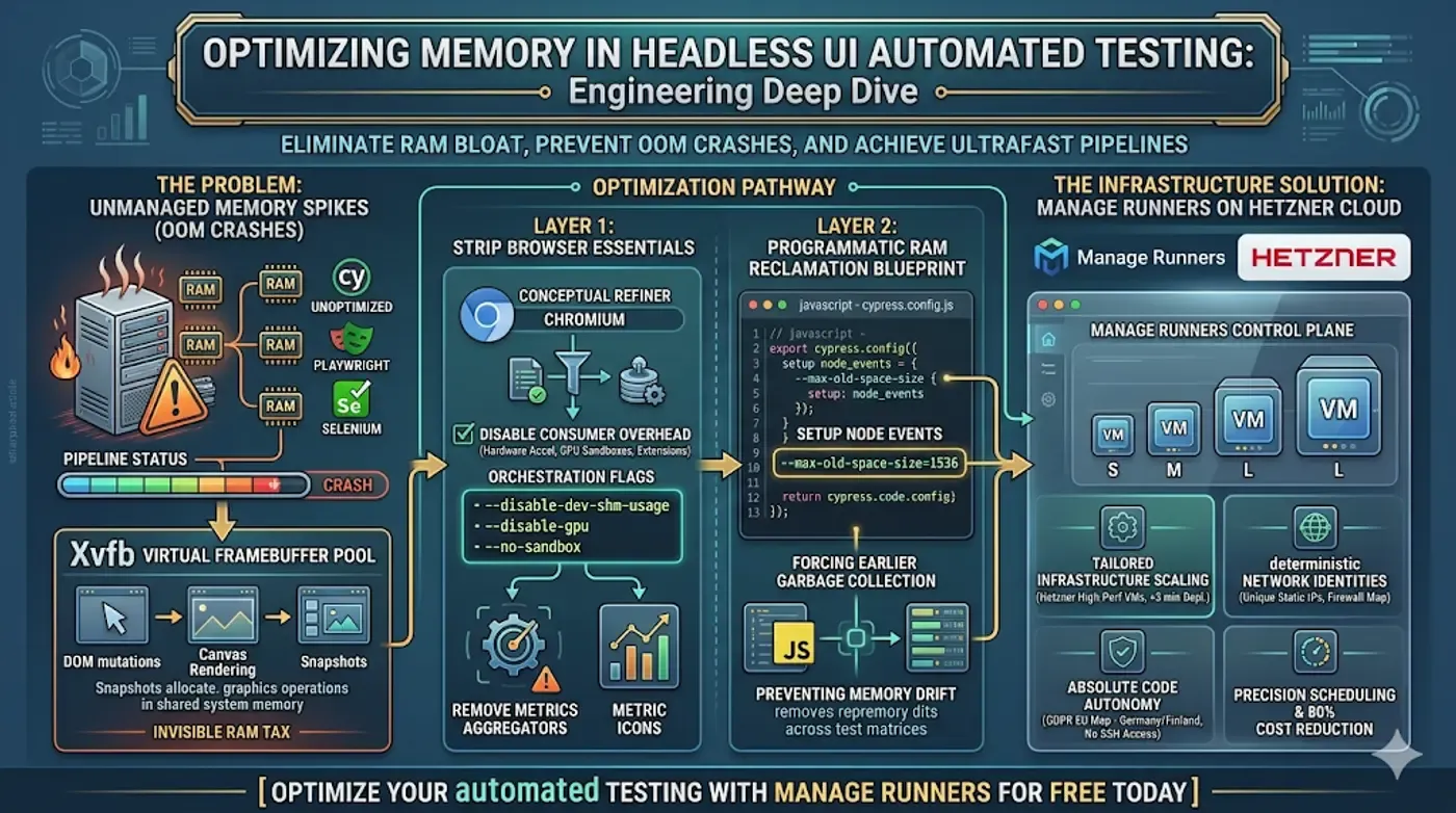 Optimizing Memory in Headless UI Automated Testing